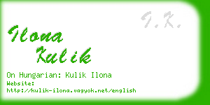 ilona kulik business card